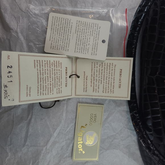 Classic Elegance: Vintage Maggio & Rosetto Cocco Ligator Black Bag - Picture 9 of 11